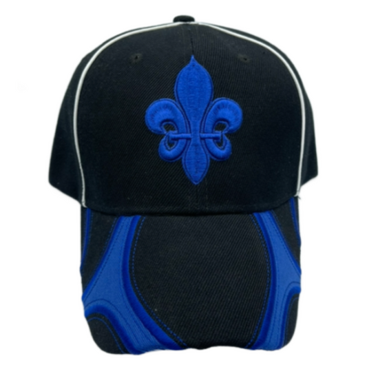 Drapeau du Québec Canada Fleur De Lys Chapeau Casquette Baseball Noir Chapeau Casquette