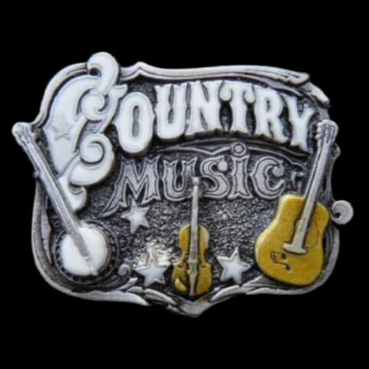 Country Music Violin Guitar Banjo Western Belt Buckle Boucle Ceinture