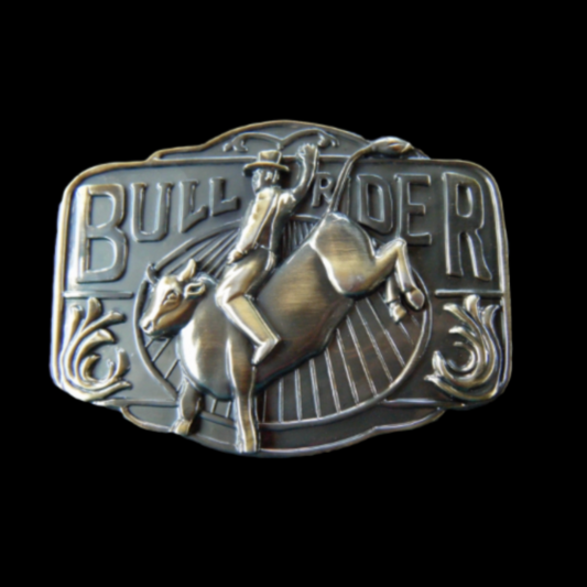 Cowboy Cow Ranch Bull rodeo Rider Western Belt Buckle