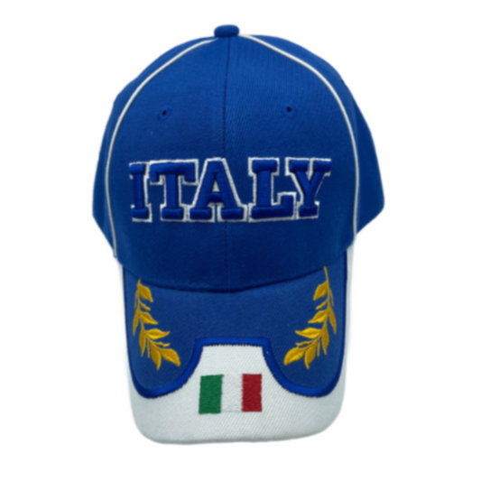 Casquette de Baseball avec drapeau de pays d'italie, feuilles d'or, chapeau