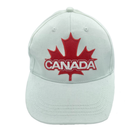 GORRA DE TENIS BLANCA DEPORTIVA BANDERA DE CANADÁ HOJA DE ARCE ROJA