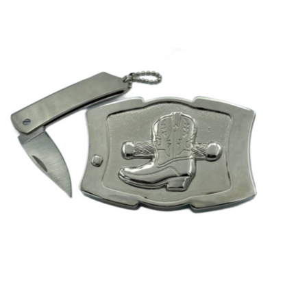 Pocket Knife Western Knives Cowboy Longhorn Belt buckle