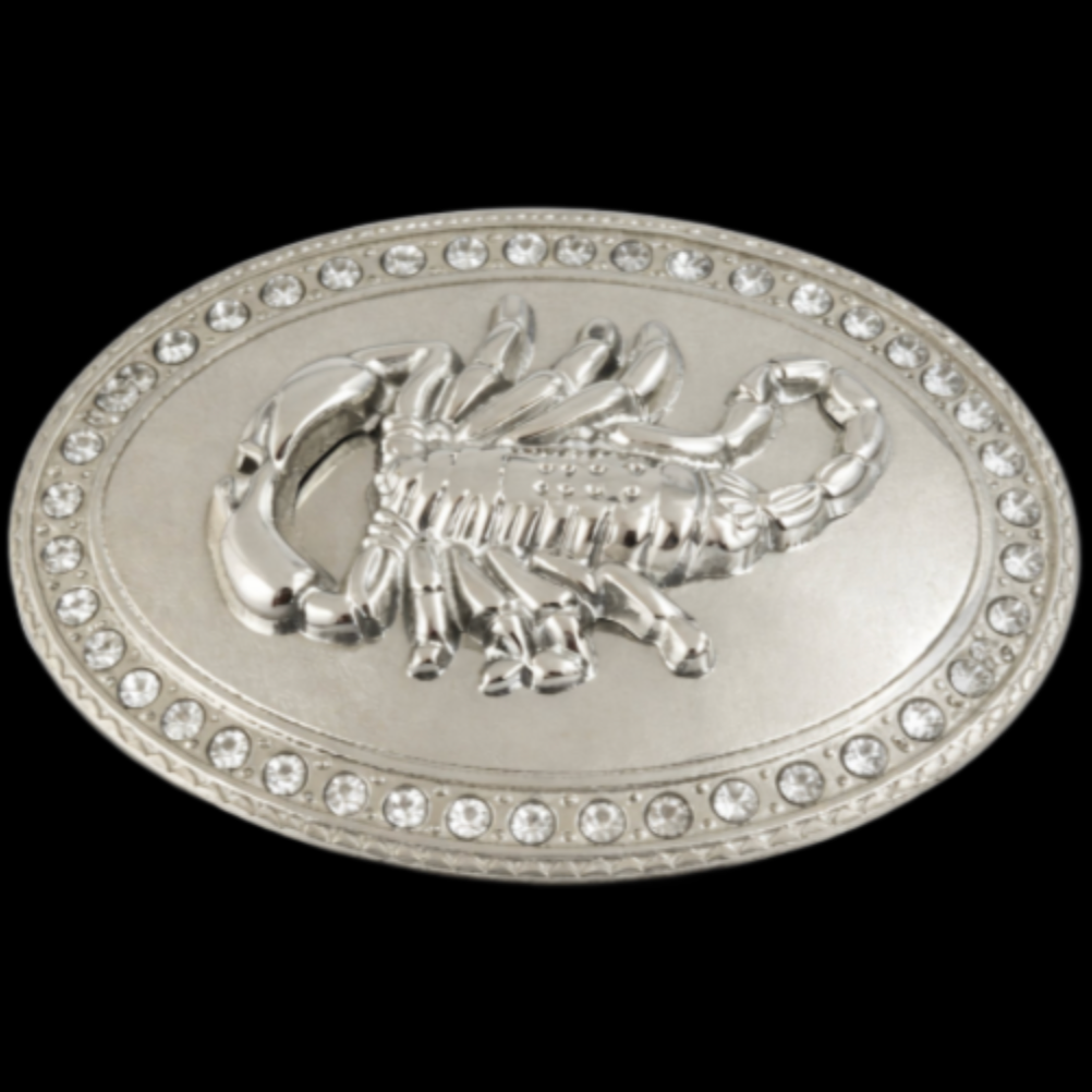 Scorpion Zodiac Sign Scorpio Rhinestone Belt Buckle