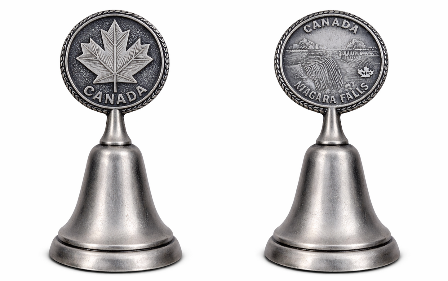 Niagara Falls Ontario Canada Maple Leaf Flag Hotel Dinner Bell Souvenir