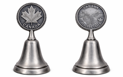 Niagara Falls Ontario Canada Maple Leaf Flag Hotel Dinner Bell Souvenir