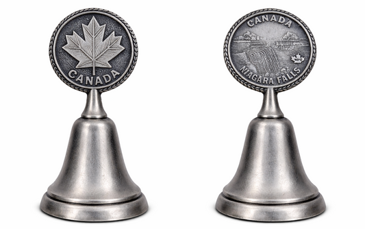 Niagara Falls Ontario Canada Maple Leaf Flag Hotel Dinner Bell Souvenir