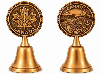 Niagara Falls Canada Ontario Maple Leaf Souvenir Counter Dinner Bell
