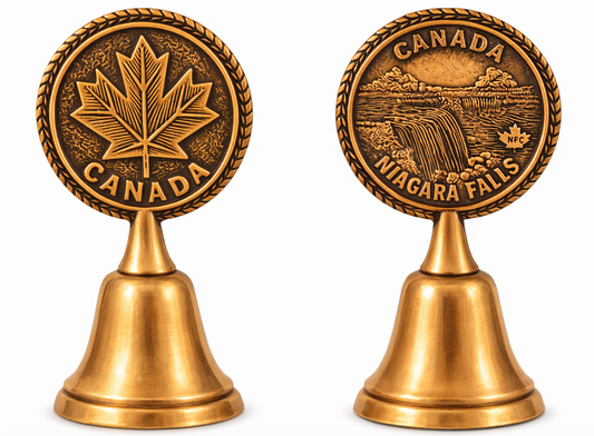 Niagara Falls Canada Ontario Maple Leaf Souvenir Counter Dinner Bell