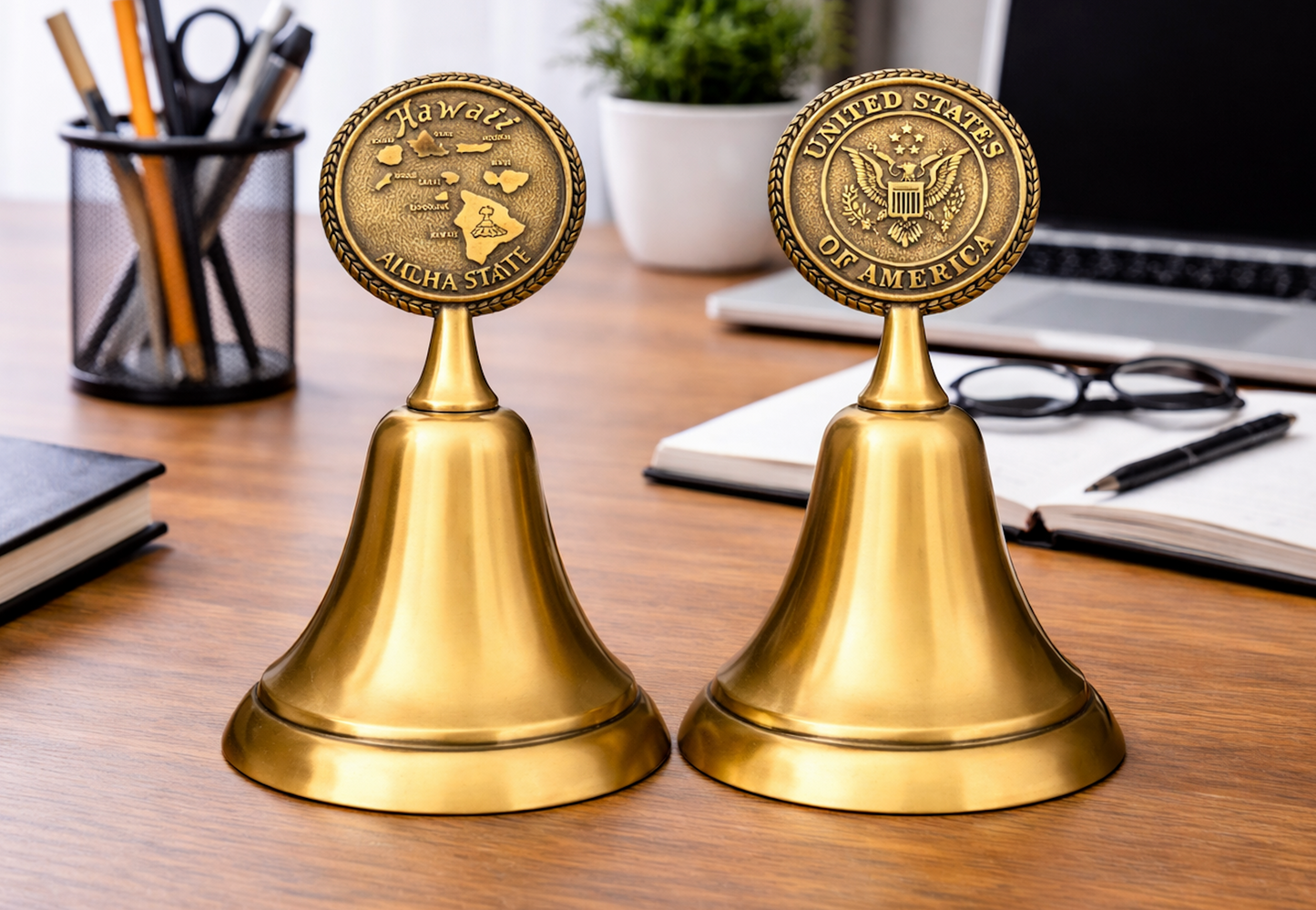 Cloche de bureau souvenir de l'état d'Aloha d'Hawaï des États-Unis