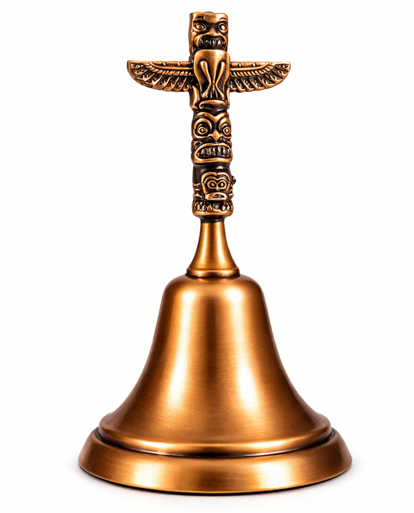 Totem Pole Brass Vintage Counter Desk Hotel Dinner Bar Luck Charm