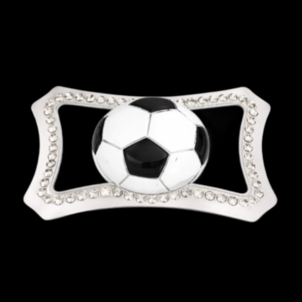 Soccer Ball Game Sport Rhinestone Buckle