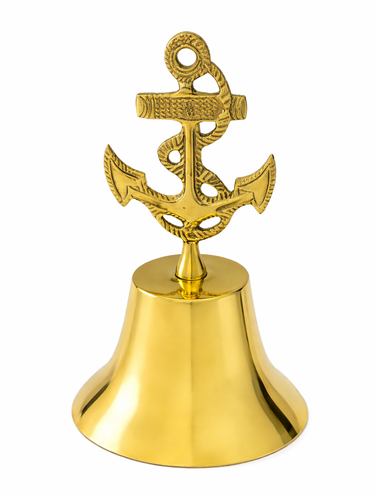 Solid Brass Ship Anchor Bell Hotel Restaurant Dinner Souvenir Gift