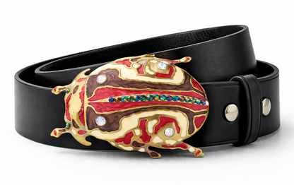 Beetle Rhinestone Belt Buckle Cool Bug Insect Fashion
