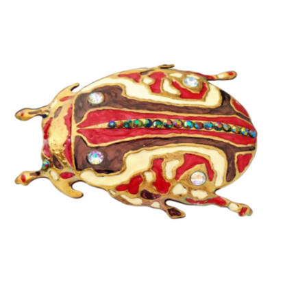 Beetle Rhinestone Belt Buckle Cool Bug Insect Fashion