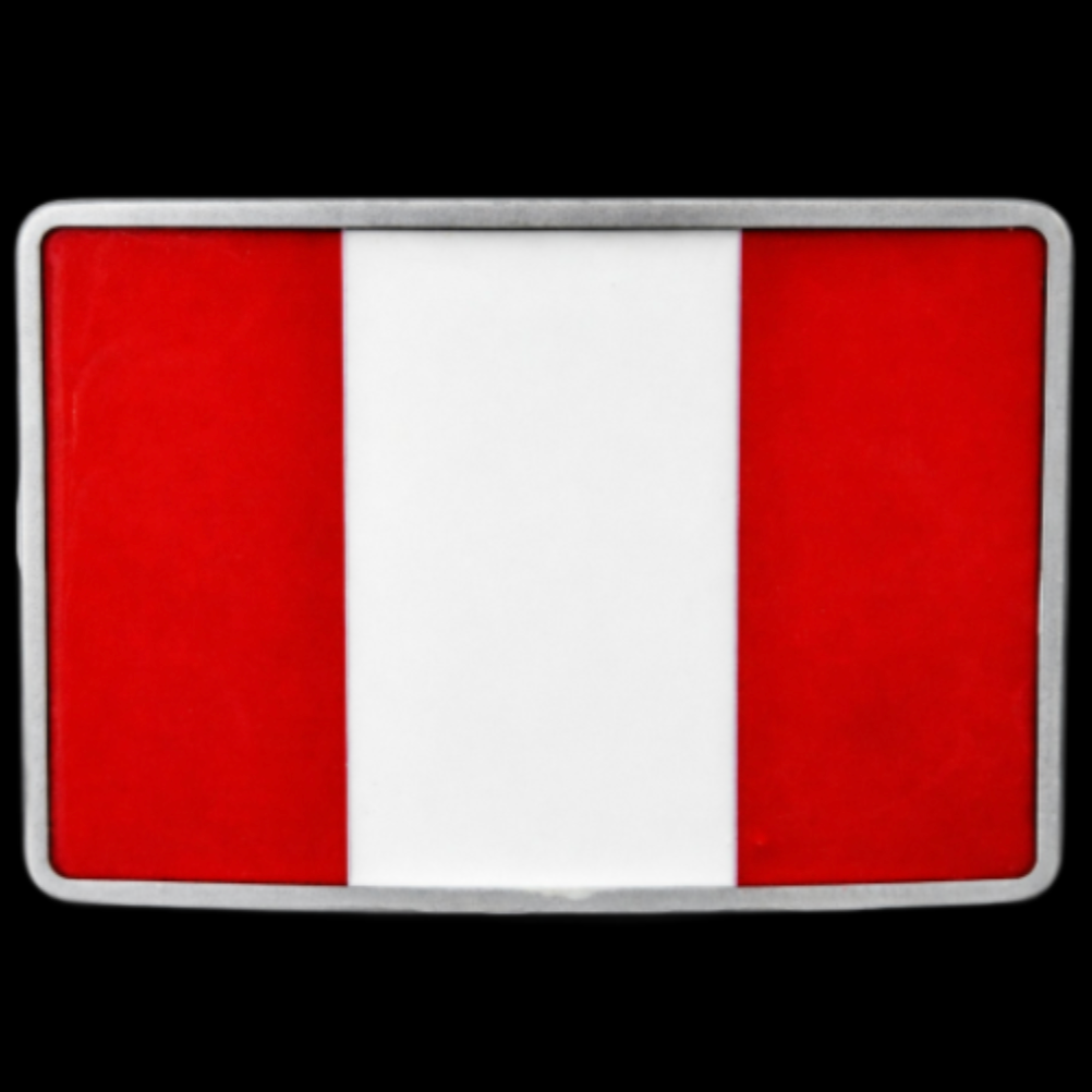 Boucle de ceinture de drapeau de couleurs péruviennes d'Inca du Pérou