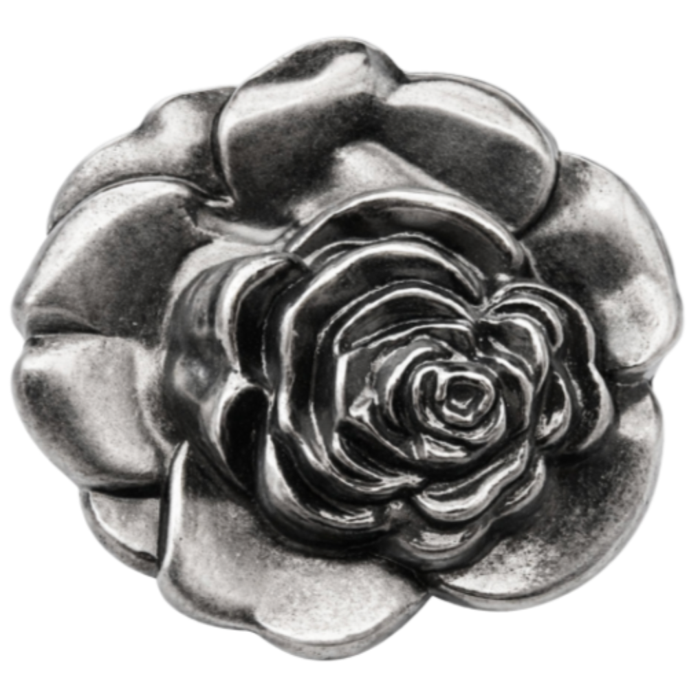 Hebilla de cinturón de moda vintage flor rosa floreciente
