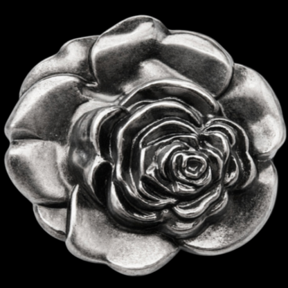 Hebilla de cinturón de moda vintage flor rosa floreciente