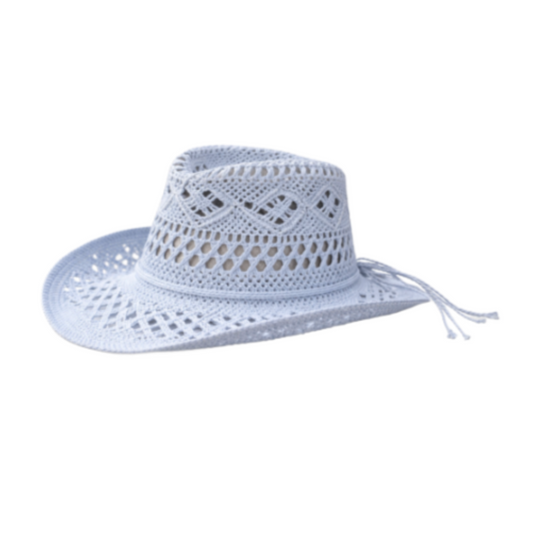 Paper Straw Cowboy Hat Men Women Western Cowgirl