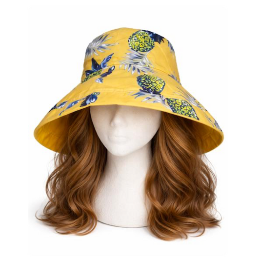 Sun Hat Wide Brim UV Protection Women Summer Floral Foldable Bucket Hats