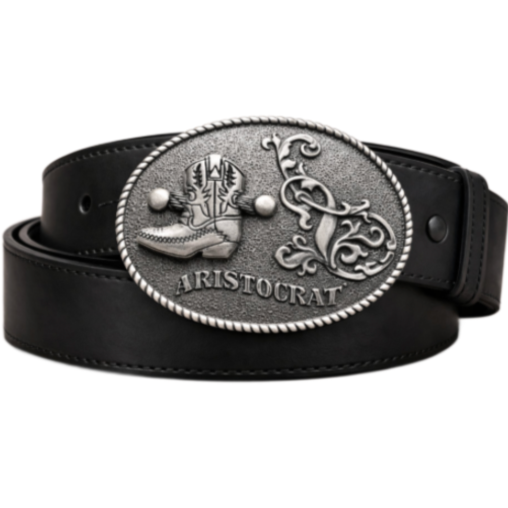 Boucle de ceinture de botte de cowboy occidentale fleur aristocratique