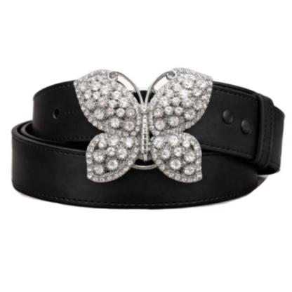 Sparkling Butterfly Crystal Hippie Elegant Rhinestone Belt Buckle