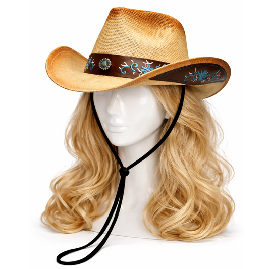 Western Straw Hat Cowboy Cowgirl Rodeo Sombrero Unisex Hats