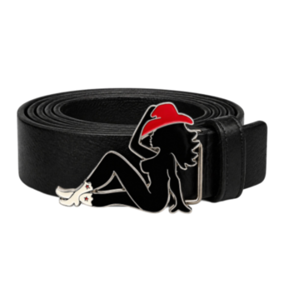 Mudflap Girl Trucker Truck Driver Women Silhouette Belt Buckle