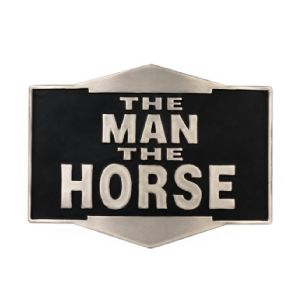 Man Horse Phrase Cool Humour Western Belt Buckle