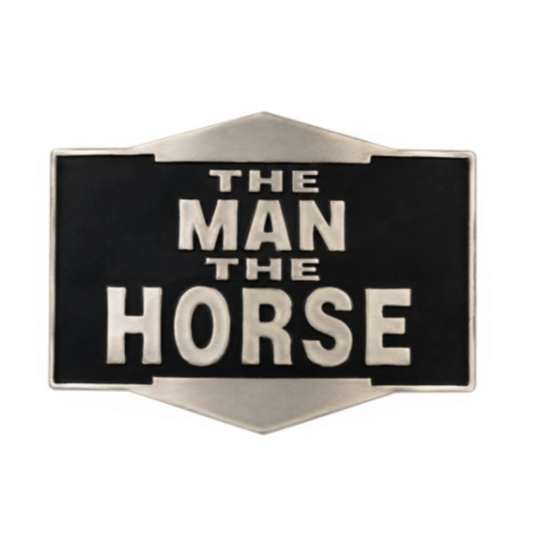 Man Horse Phrase Cool Humour Western Belt Buckle