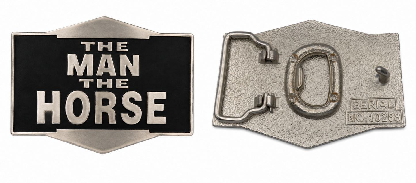 Man Horse Phrase Cool Humour Western Belt Buckle
