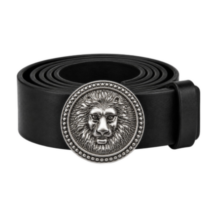 Lion Head Roman Fountain Exotic Animal Big Belt Buckle