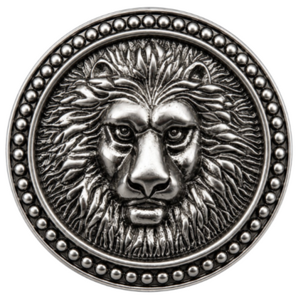 Lion Head Roman Fountain Exotic Animal Big Belt Buckle