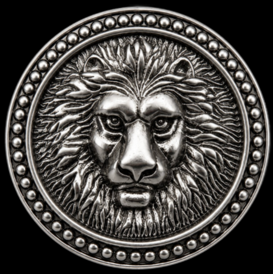 Lion Head Roman Fountain Exotic Animal Big Belt Buckle