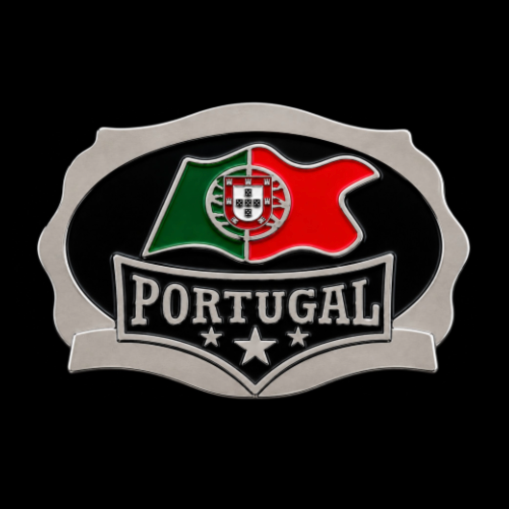 Portugal Portuguese Quinas Flag Belt Buckle