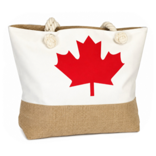 Canada Large Capacity Zipper Handbag Shopping Travel Tote Shoulder Beach Bag