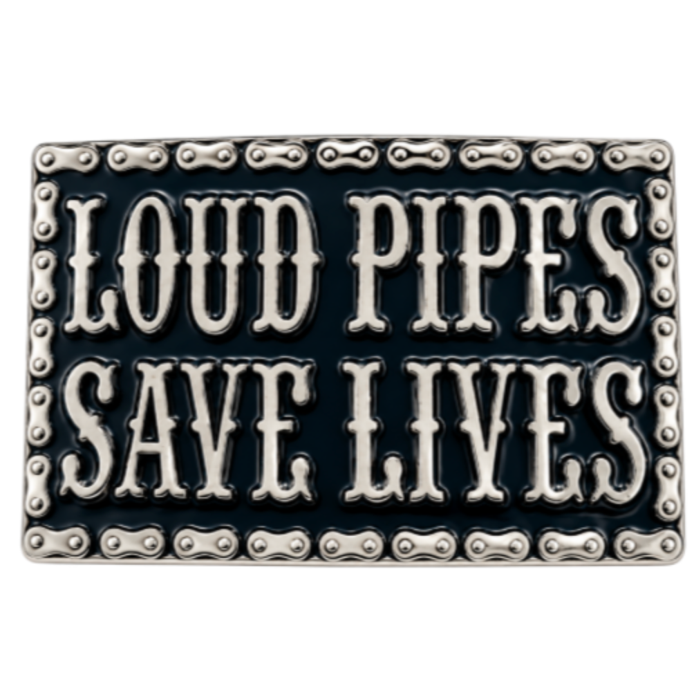 Loud Pipes Save Lives Motorcycle MCs Biker Rider Club Cool Fucky Humour Belt Buckle