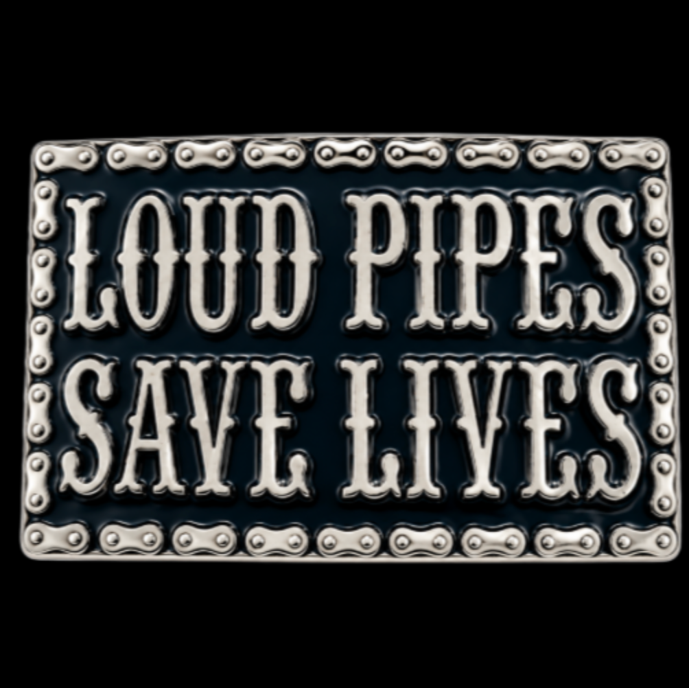 Loud Pipes Save Lives Motorcycle MCs Biker Rider Club Cool Fucky Humour Belt Buckle