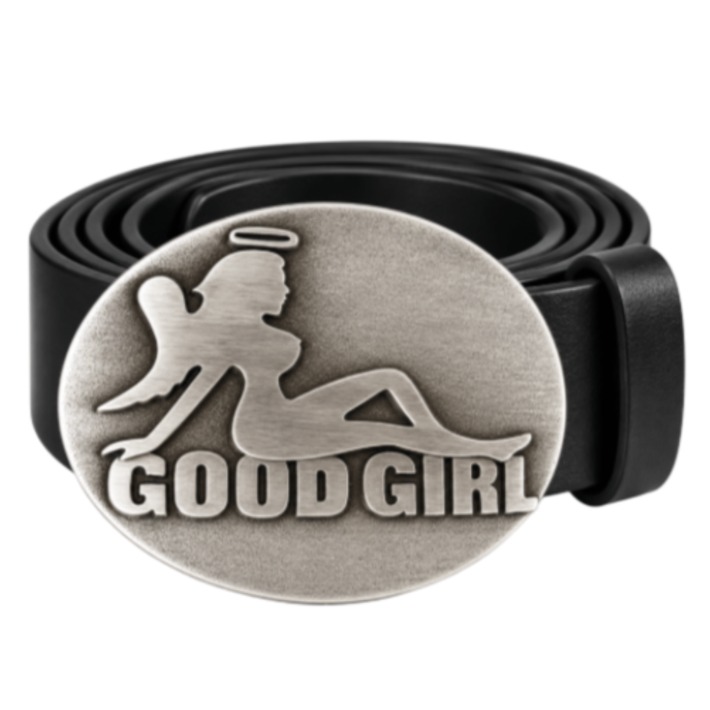 Good Girl Angel Wings Exotic Women Silhouette Belt Buckle