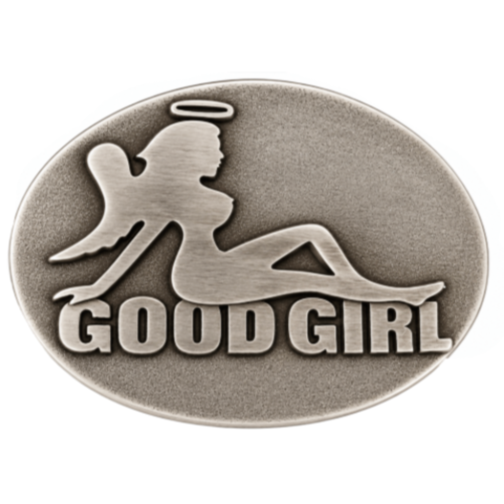 Good Girl Angel Wings Exotic Women Silhouette Belt Buckle