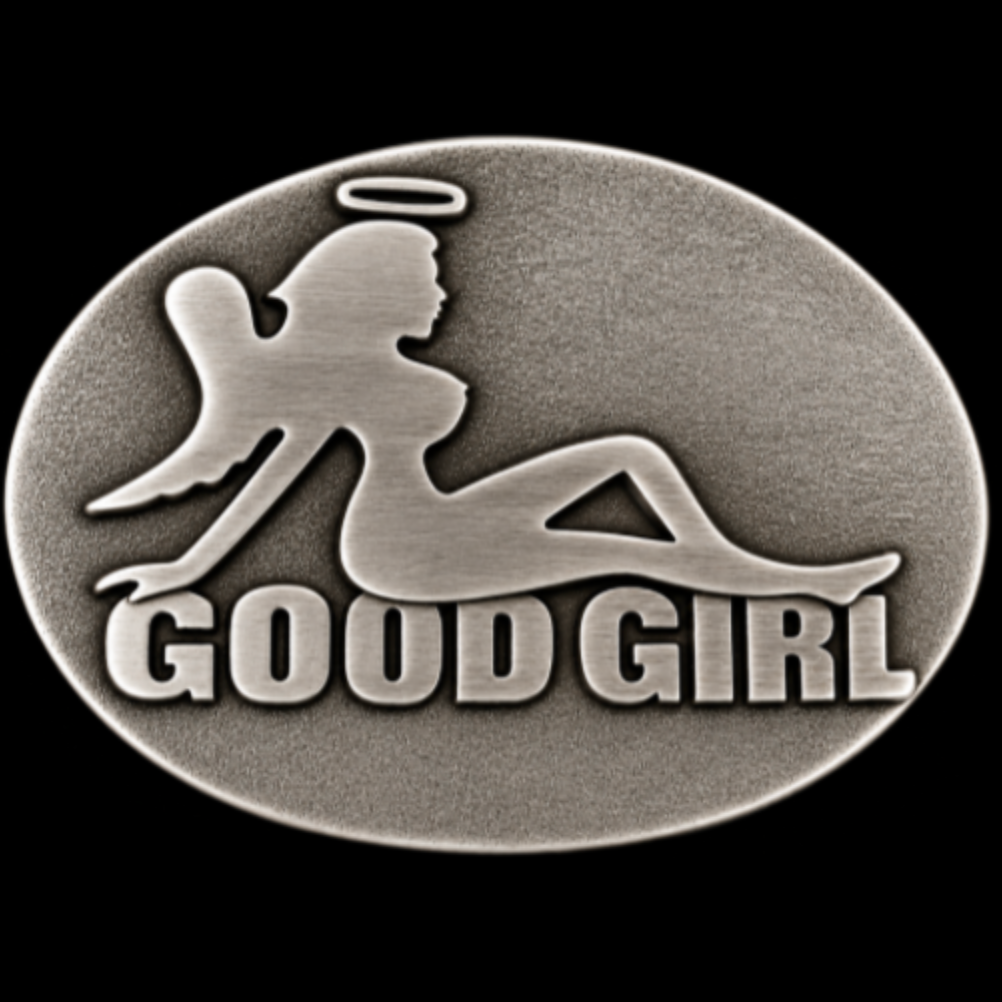 Good Girl Angel Wings Exotic Women Silhouette Belt Buckle