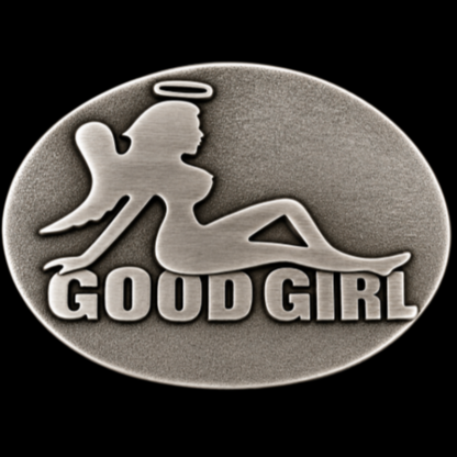 Good Girl Angel Wings Exotic Women Silhouette Belt Buckle