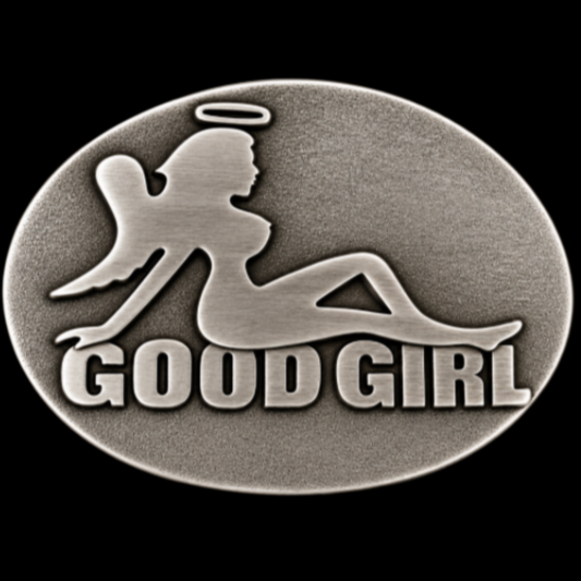 Good Girl Angel Wings Exotic Women Silhouette Belt Buckle