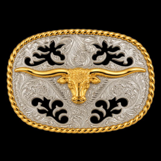 Hebillas de hebilla de cinturón occidental de dirección de Texas Longhorns