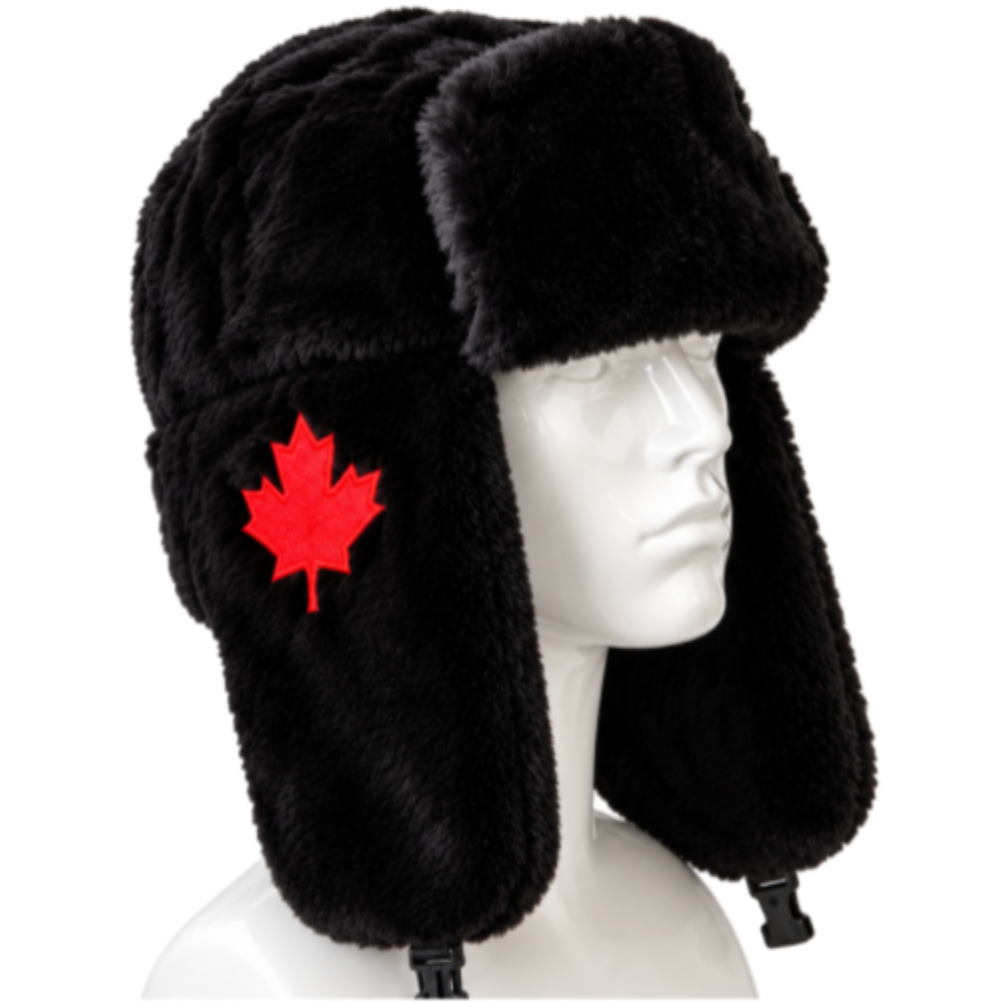 CANADA FAUX FUR FASHION WINTER SKI HATS MAPLELEAF EAR FLAPS UNISEX
