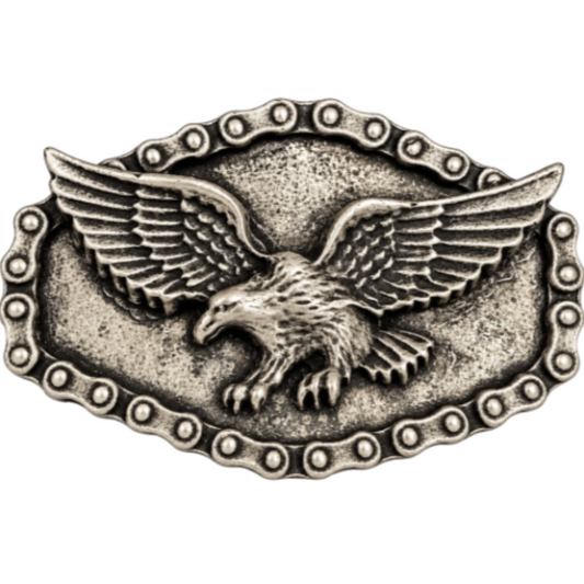 Motorcycle Chain Wild Rebel American Eagle Biker Buckle | CoolBuckles