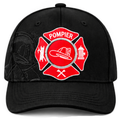 Pompiers écusson Crest  Hat Cap Baseball Black Chapeau Casquettes