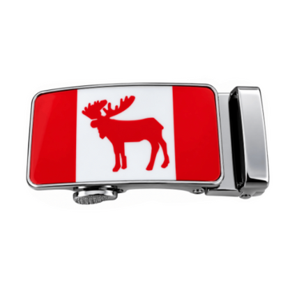 Canada Moose Men's Elegant Canadian Flag Belt Buckle