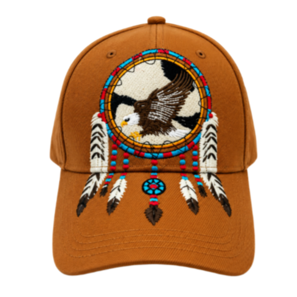 Native Dreamcatcher Art Eagle Feathers Baseball Hat | CoolBuckles