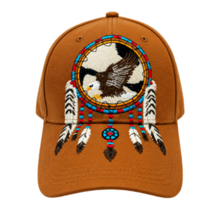 Native Dreamcatcher Art Eagle Feathers Baseball Hat | CoolBuckles