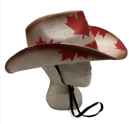 Canada Canadian Flag Mapleleaf Unisex Cowboy Cowgirl Western Hat